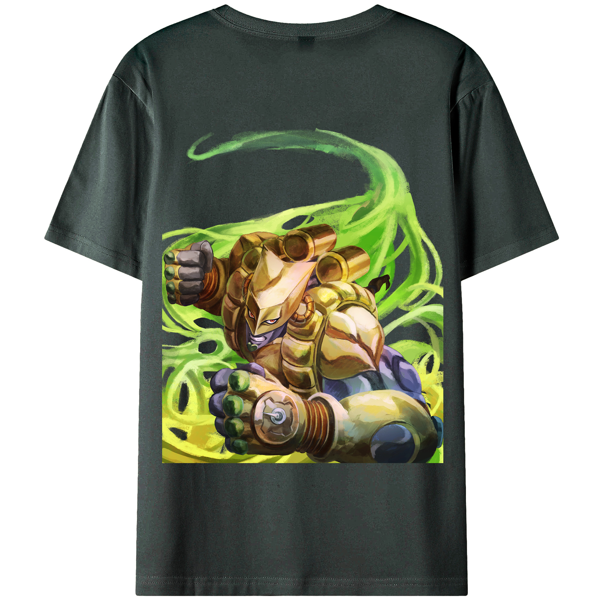 （画像用） ジョジョの奇妙な冒険 ディオ?ブランドー JoJo's Bizarre Adventure Dio Brando 綿100％ メンズ半袖Tシャツ（バックプリント） 通気性